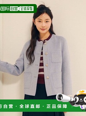 韩国直邮JJ JIGOTT 羊绒刺绣圆领夹克 GPAM0JK901外套