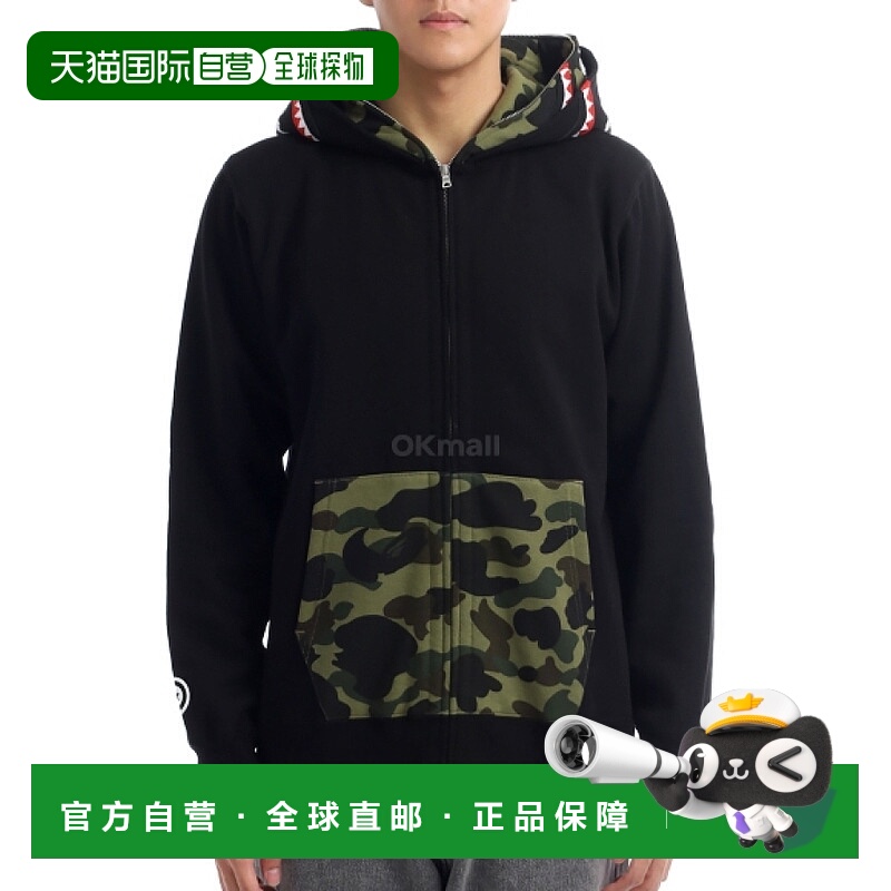 韩国直邮A BATHING APE 001ZPL301007M 黑色 兜帽/拉链