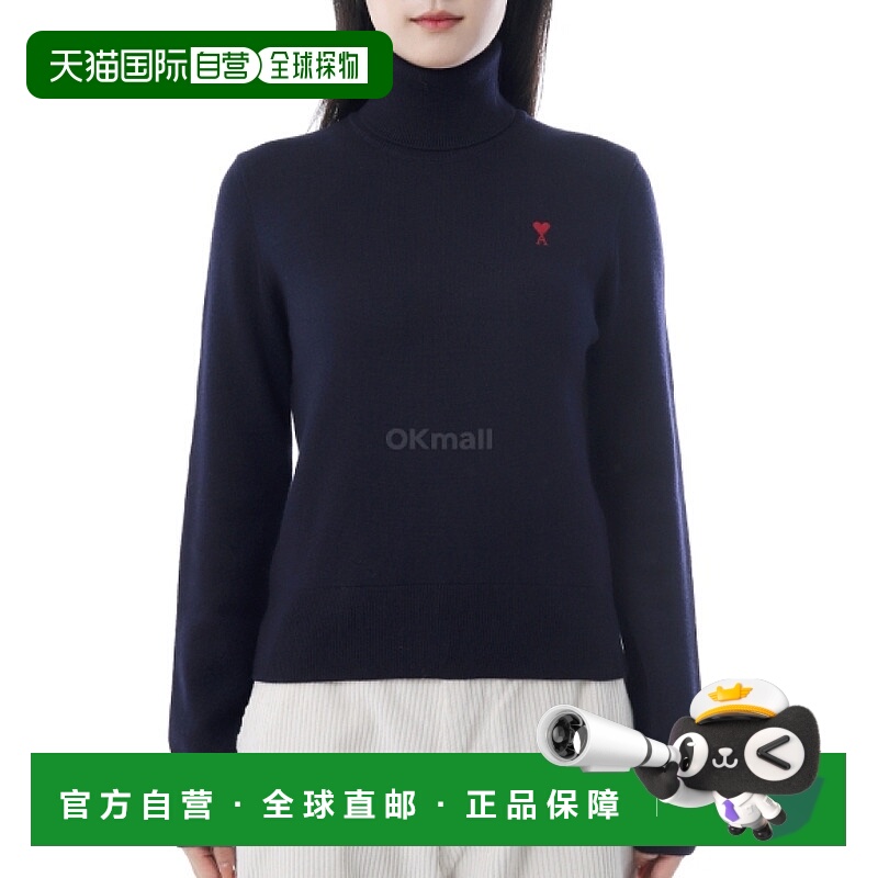 韩国直邮AMI FKS827 001 414 高领针织衫