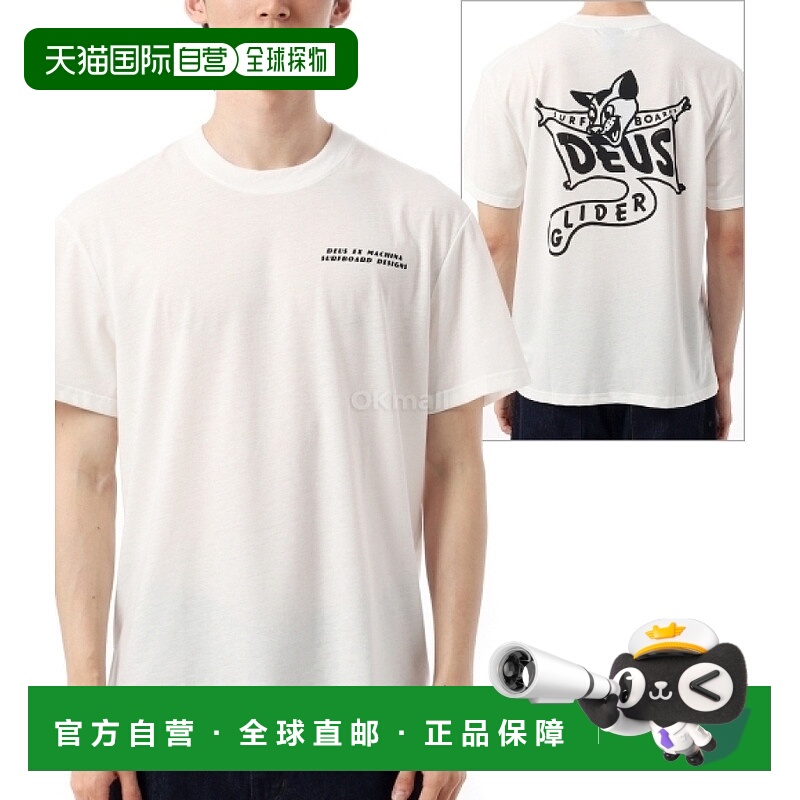 韩国直邮DEUS 滑翔机 T 恤 (DMP251001C-WHT) 短袖/无袖