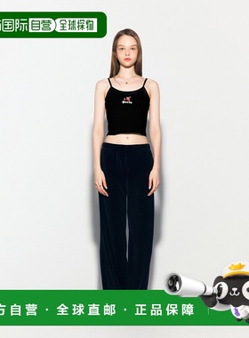 韩国直邮ASIF CALIE 女士吊带衫CA24CSL001BK LOVE GURLS SLEEVELE