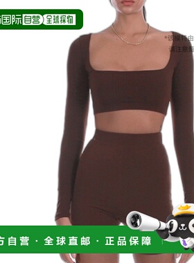 韩国直邮BADBLOOD 女士吊带衫EGO SQUARE NECK CROP TOP IN CHOCOL