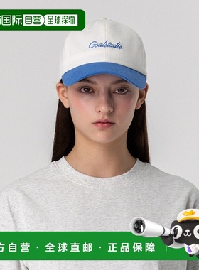 韩国直邮GOALSTUDIO [COEX Mall] SCRIPT LOGO 球帽-白色/蓝色