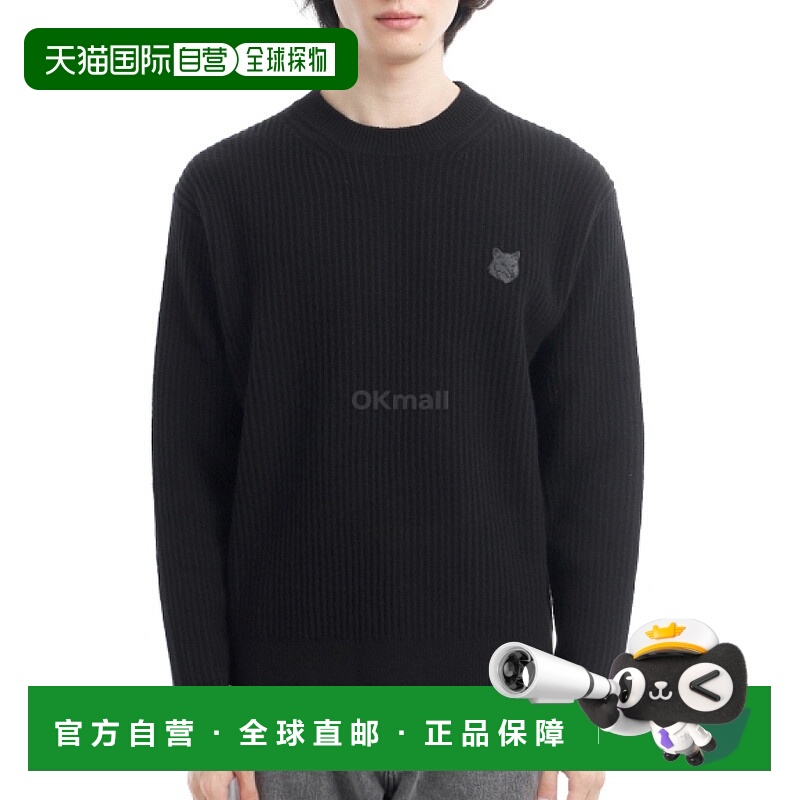 韩国直邮MAISON KITSUNE 狐狸头羊毛罗纹套头衫(PM00811KT1149-P1