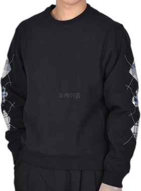 韩国直邮NOAH 菱形贴花运动衫 SS119FW23 黑色长袖卫衣
