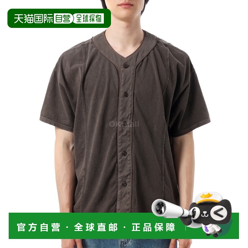 韩国直邮NEEDLES 3 剪裁宽版棒球 T 恤，染色 - 棕色 (QV408) 短