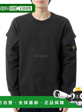 韩国直邮STONE ISLAND 6100008 拉绒有机棉绒常规版型圆领运动衫