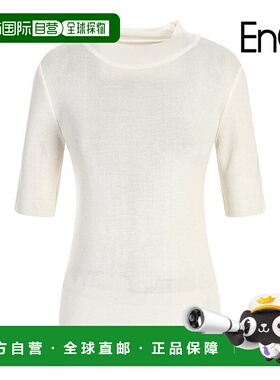 韩国直邮EnC [ENC] 半领短袖针织衫_ENKT33801CWH羊毛