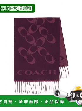 韩国直邮Coach蔻驰 女士围巾306219688 CO100317 OXBLOOD