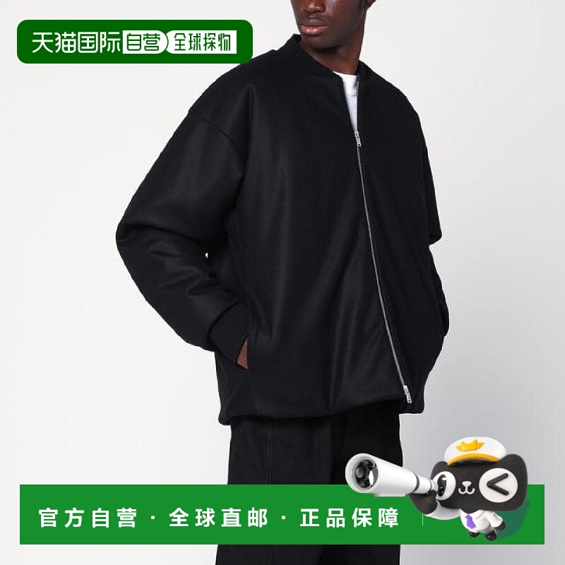 韩国直邮JIL Sander JIL SANDER 黑色羊毛轰炸机夹克 J22BN0277J4