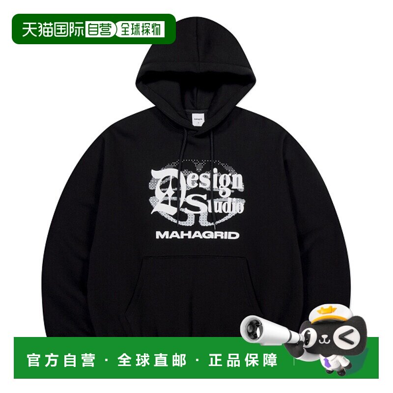 韩国直邮MAHAGRID 男士连帽衫MG2EFMM411ABK DESIGN STUDIO HOODI
