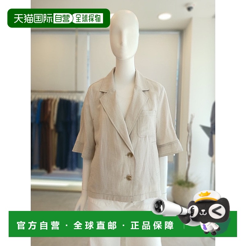 韩国直邮THE IZZAT [The Isaacs] 女士宽松亚麻裁剪单外套 (IR6A0