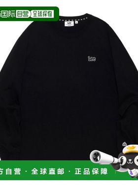 韩国直邮LEE LE2501LT02BK 小号抽动标识长袖T恤（黑色