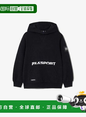 韩国直邮FILA M Wheels 儿童连帽衫 KQC FK2POG3202X-BLK 前袋连