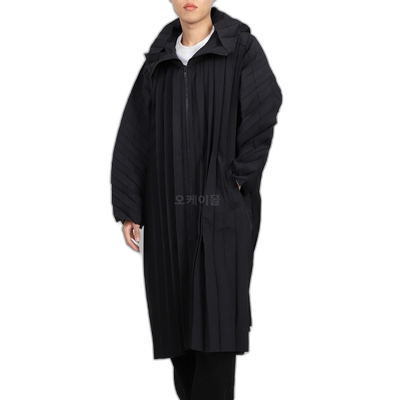 韩国直邮HOMME PLISSE ISSEY MIYAKE 边缘涂层连帽衫 外套 HP46FA