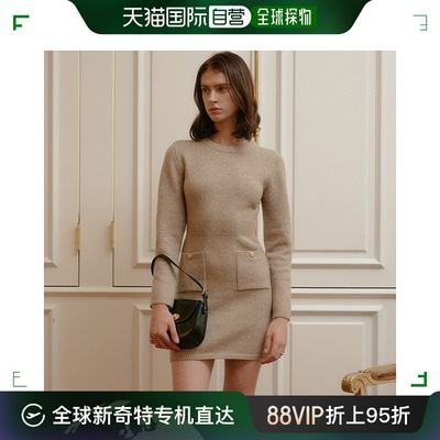 韩国直邮[LOOKAST]BEIGE NANCY KNIT DRESS针织连衣裙米色