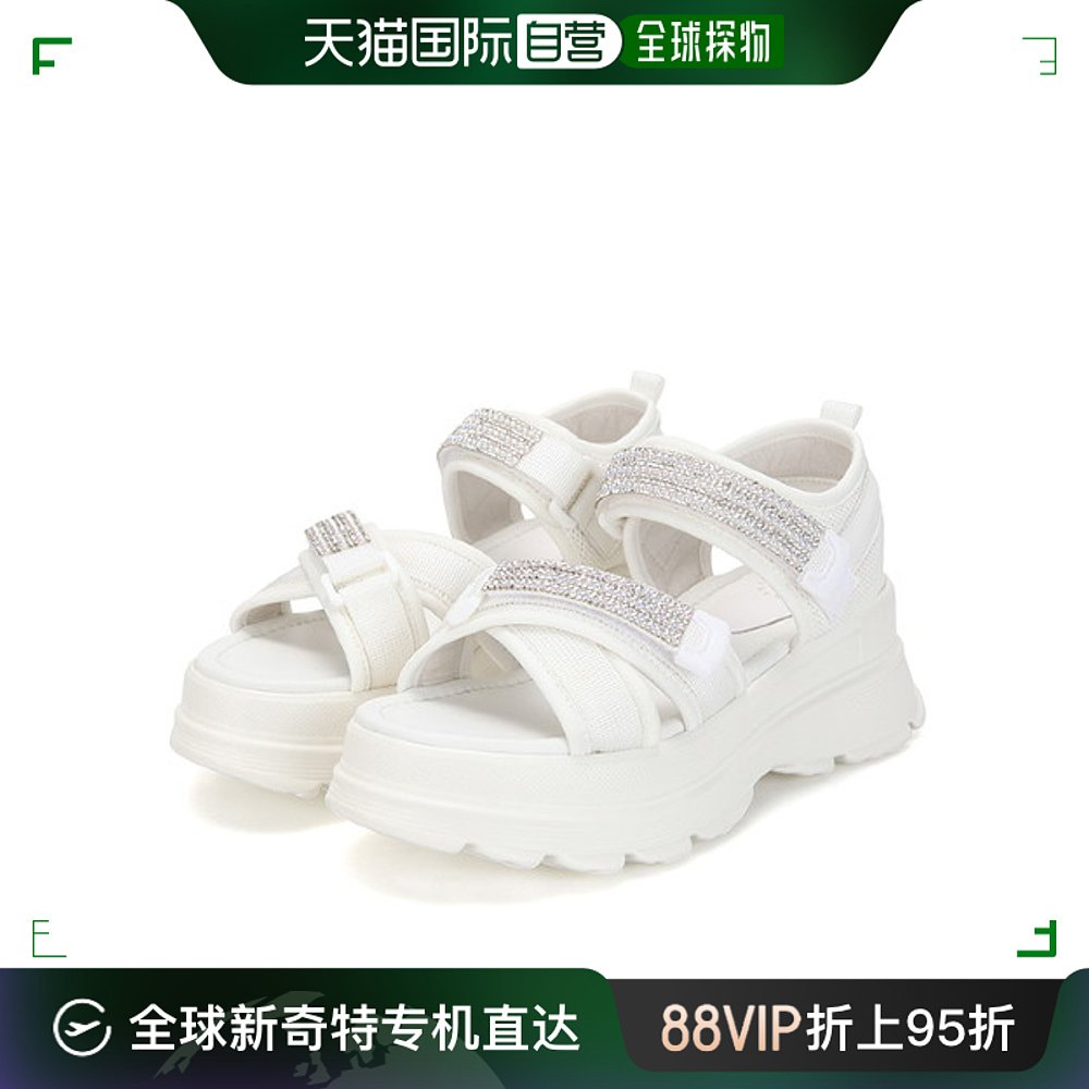 韩国直邮[babara] Barbara Chunky Heel Cubic Velcro Sandals BB 女鞋 时装凉鞋 原图主图