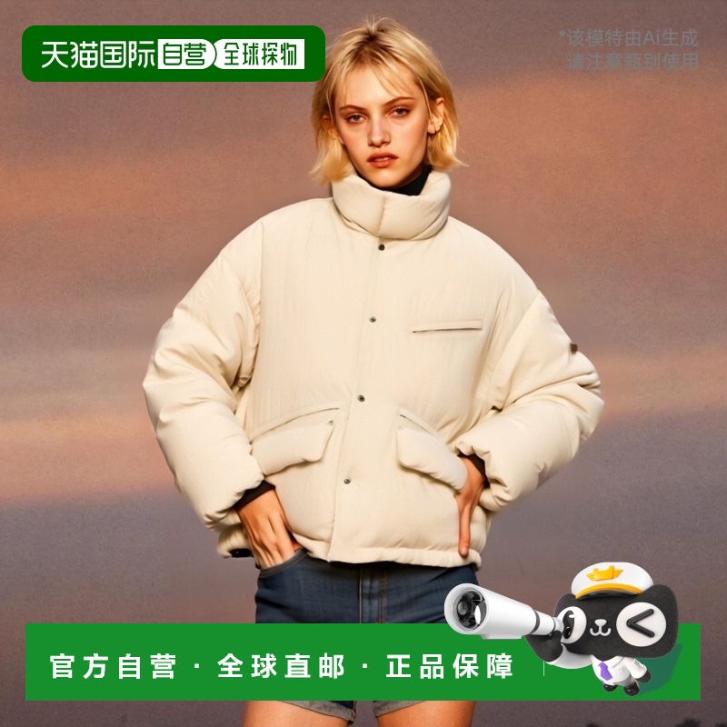 韩国直邮SATUR设计师款大气简约日常休闲个性棉服SA23FWMD02IV