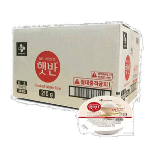 韩国直邮CJ希杰速食米饭210g*36盒装微波炉即食白米饭半成品盒装