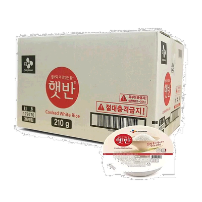 韩国直邮CJ希杰速食米饭210g*36盒装微波炉即食白米饭半成品盒装