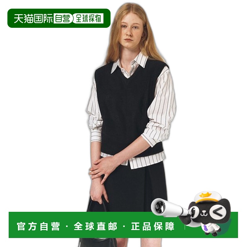 韩国直邮Dunst2023秋冬新品中性风经典女款背心UDSW3C101BK尼龙