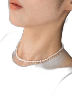 韩国直邮TATIANA (SET)优雅施华洛世奇珍珠项链TATI301819528纯银