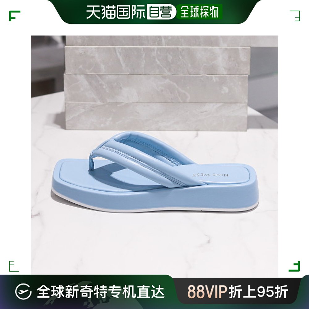 韩国直邮[9WEST] EFEE3 FLIP-FLOPS NW386 蓝色 女鞋 时装凉鞋 原图主图