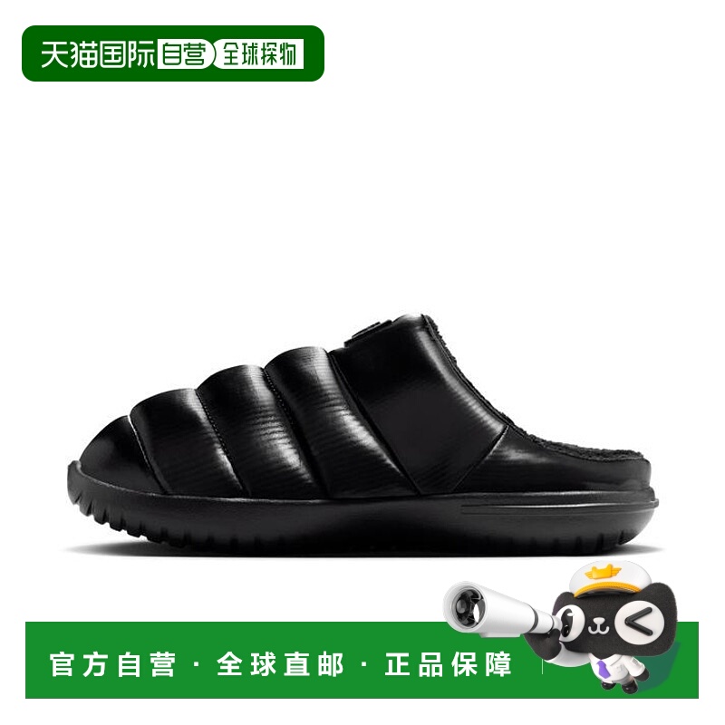 韩国直邮Nike Burrows SE 舒适 防磨防滑包头拖鞋 女款 黑色耐克