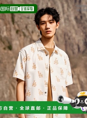 韩国直邮MLB 正品男士男衬衫3ADRB0243-07CRS短袖牛仔