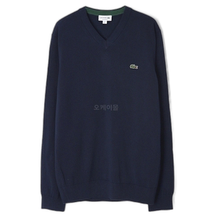 韩国直邮Lacoste拉科斯特针织衫男款时尚V领典版型毛衣AH1951-166
