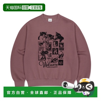 韩国直邮MAHAGRID 男士卫衣MG2EFMM456APK CAT COLLAGE SWEATSHIR