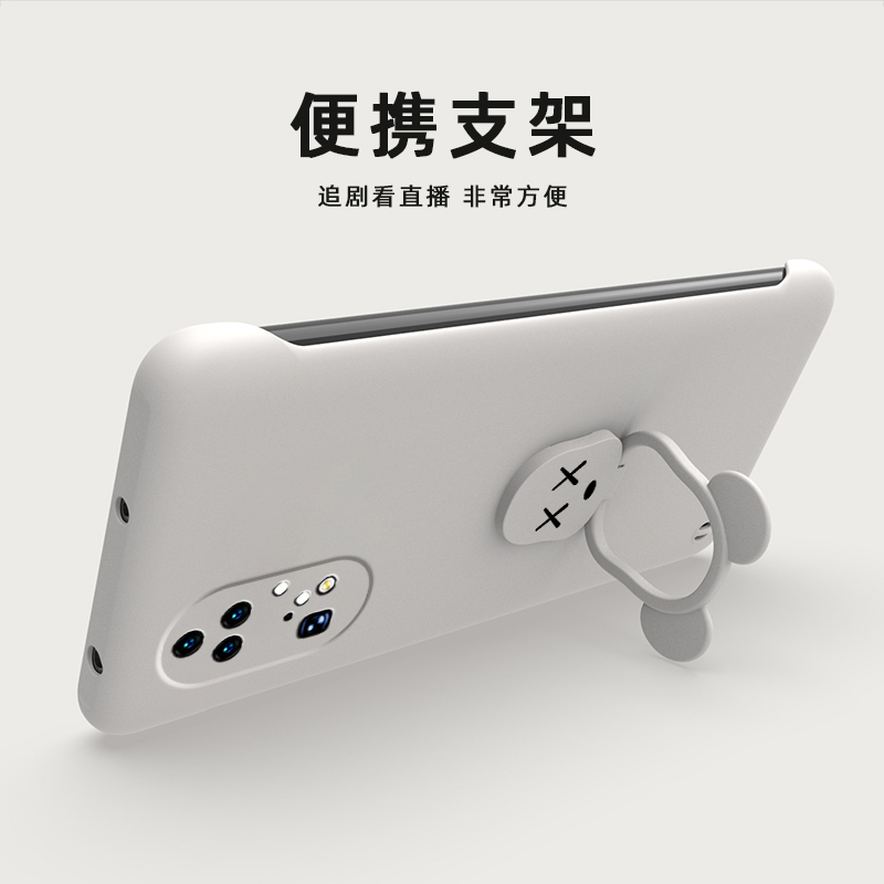 适用华为P50手机壳P50pro无边框P40熊头支架P40pro全包P40pro+新品p30新款p30pro个性高档防滑硬壳潮牌男款保