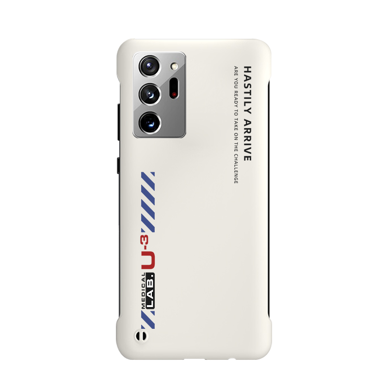 适用三星note20手机壳note20ultra无边框note10保护壳u3英文款10+硬壳超薄外壳新款流行创意个性