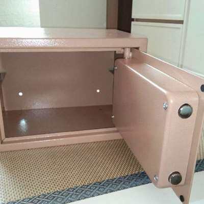 小型防火箱老人收纳盒带钥匙锁家用储物箱私房钱保险箱迷你保管箱