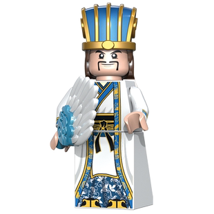 迪库积木小人仔稀有人偶关羽赵云三国小侠古代士兵拼装第三方玩具