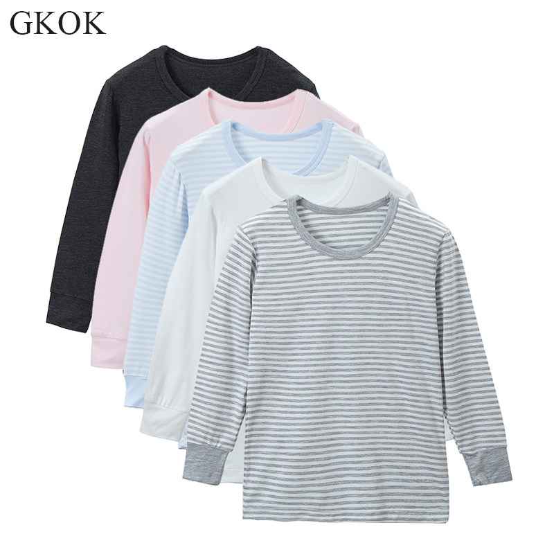 新款儿童圆领打底衫男童条纹长袖薄款上衣女童纯色莫代尔白色T恤,童装/婴儿装/亲子装,T恤,淘宝优惠券,粉丝福利购,淘宝优惠卷