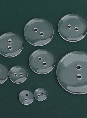 透明纽扣隐形扣子大衣外套里扣衬衫百搭小垫扣圆形二眼面包小钮扣