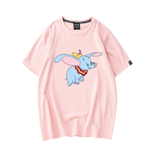 明星同款衣服粉色小飞象联名短袖T恤女宽松学生闺蜜装夏季上衣夏