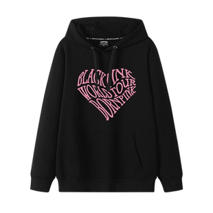 Roselisa金智秀jennie同款衣服演唱会爱心字母连帽卫衣应援服外套