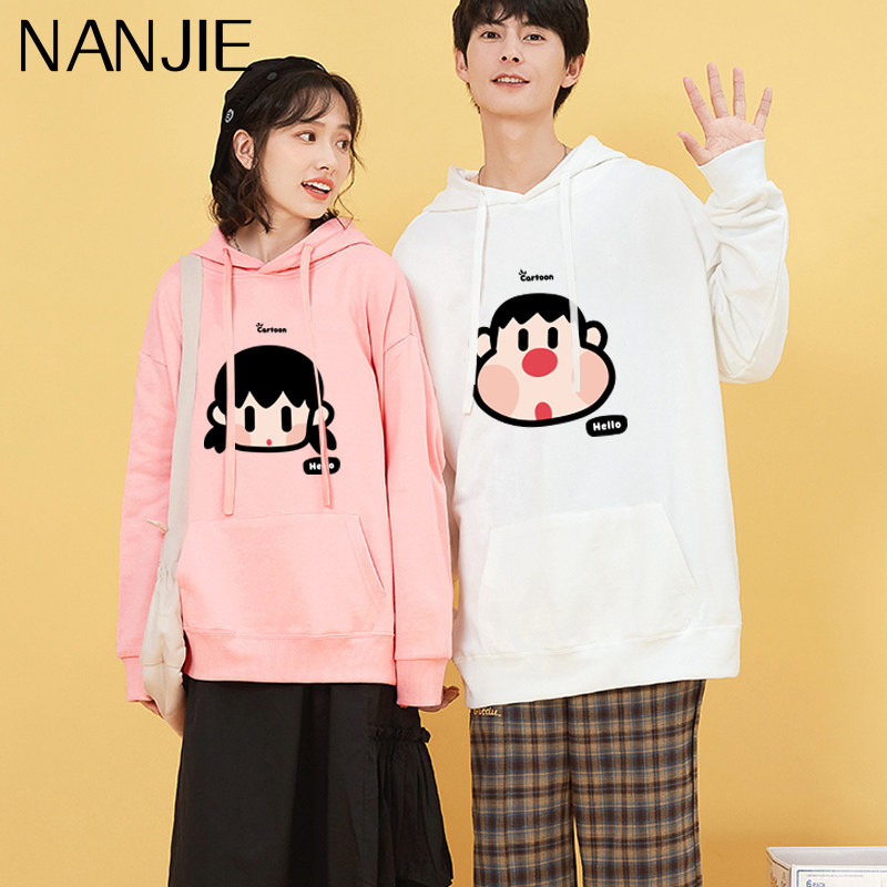 特别的情侣装卫衣男女高级感秋冬加绒厚超火潮牌宽松重磅纯棉外套