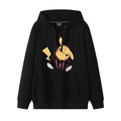 王一博肖战联名皮卡丘连帽卫衣