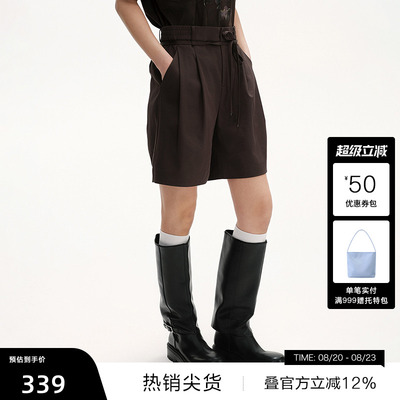 【播奥莱】播 bo夏季直筒短裤高腰休闲裤BDS2KD2172