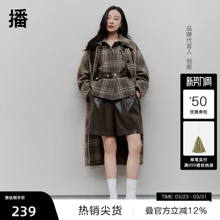 复古美式 播商场同款 皮裤 女冬新倪妮同款 BDR4KD3907 短裤 播奥莱