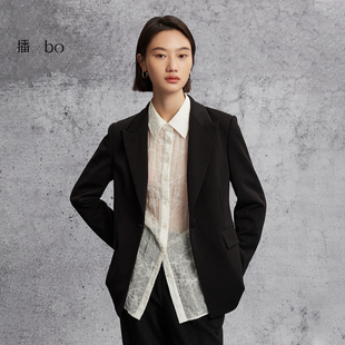 清仓 简约合体修身 播春季 商场同款 廓形立体肩型西服BDQ1XD 新品