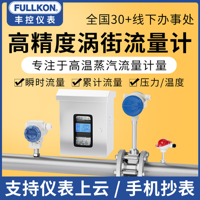 蒸汽涡街流量计高温锅炉热式气体质量流量计量表检测仪表压缩空气