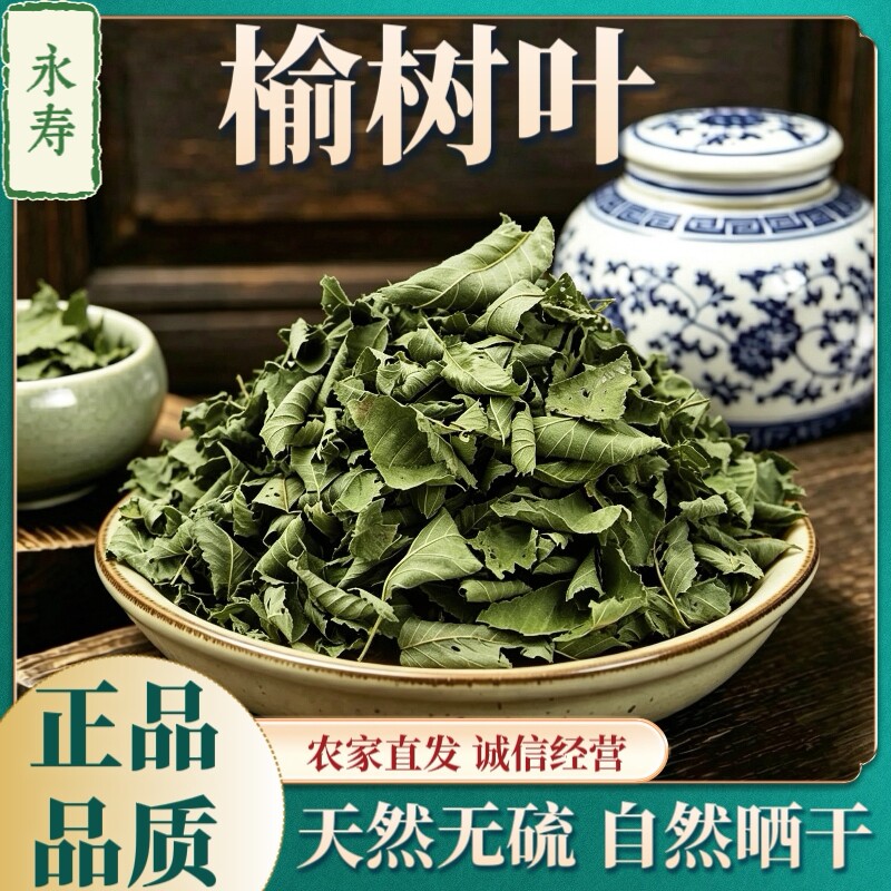 晒干榆树叶茶清火榆钱叶榆树叶菜兔子龙猫梅花鹿牧草兔子宠物零食