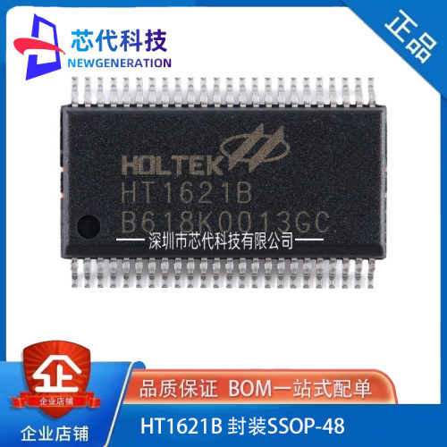 全新原装  HT1621B SSOP-48 RAM映射32*4 LCD控制器芯片I/O MCU