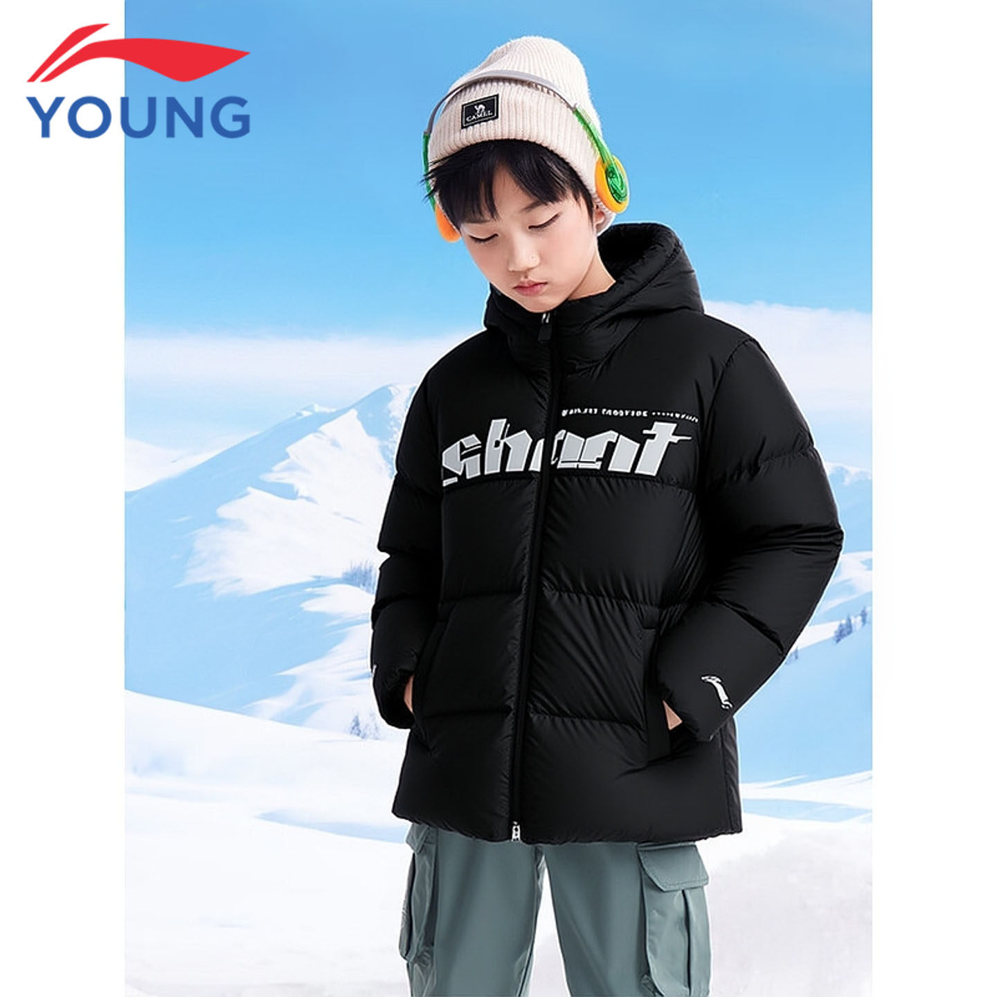 李宁童装儿童羽绒服男童大童25冬季新款短款宽松保暖连帽鸭绒外套,童装/婴儿装/亲子装,羽绒服,淘宝优惠券,粉丝福利购,淘宝优惠卷