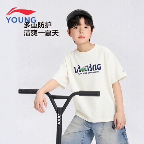 李宁儿童透气舒爽短袖