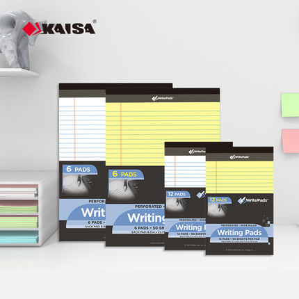 凯萨kaisa黑边系列美式拍纸本WritePads商务办公拍纸本笔记本记录本易撕简约创意上翻高中生笔记本可撕演草本